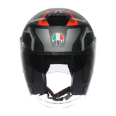 Casco Moto Jet Irides AGV E2206 Zurigo Matt Black/Grey